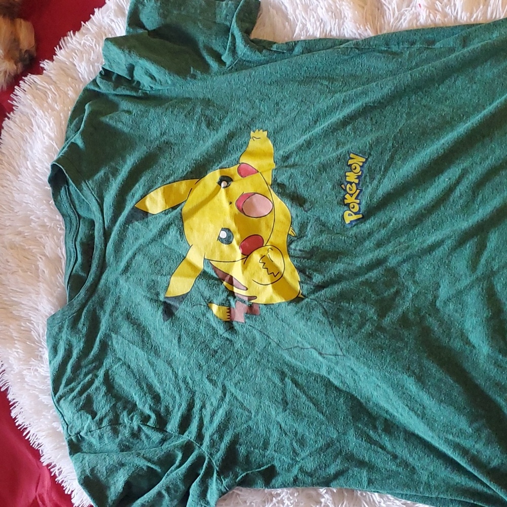 Large Green Pokémon Pikachu t shirt